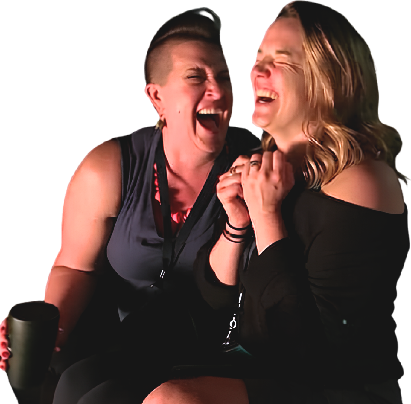 Meghan and Jocelyn laughing together