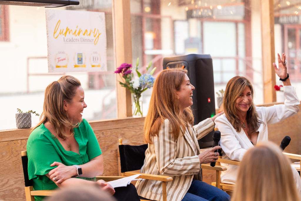 A panel conversation at the Luminary Leaders Dinner