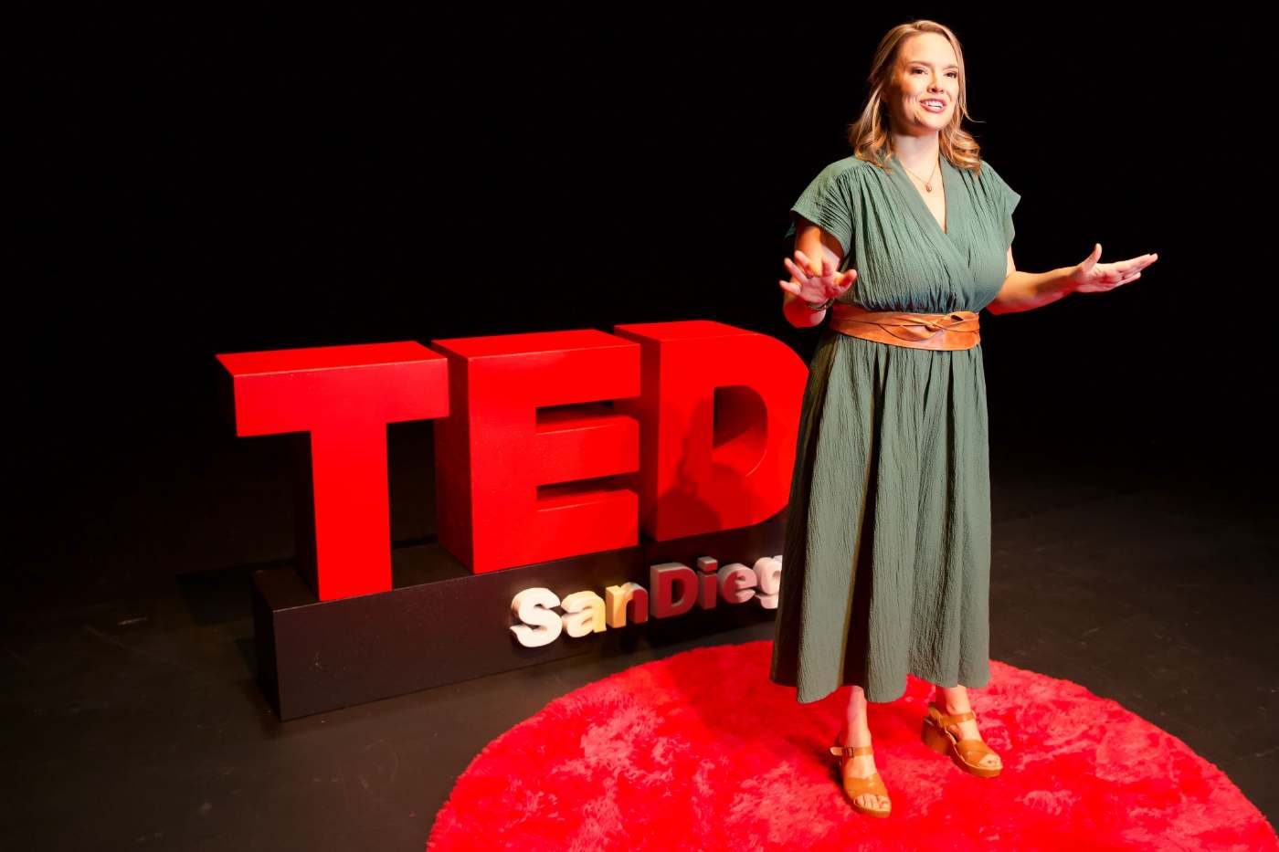 Meghan French Dunbar speaking at TEDx San Diego